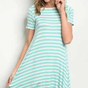 Striped hi low dress/coverup